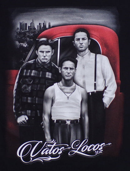 Blood In Blood Out Vatos Locos Forever Silkscreen T-Shirt – Adult Unisex Sizes Small to 3XL.