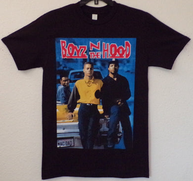boyz in the hood adult silkscreen t-shirt available from small-3xl adult apparel movies unisex ice cube music hip hop rap shirts tops