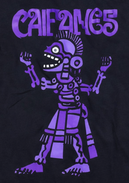 Caifanes purple skeleton unisex black graphic band t-shirt rock en espanol Mexican rock S-2XL