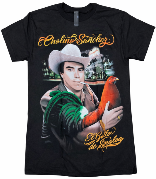 Chalino Sanchez El Gallo de Sinaloa graphic t-shirt black unisex corrido regional mexican tee sizes S-2XL
