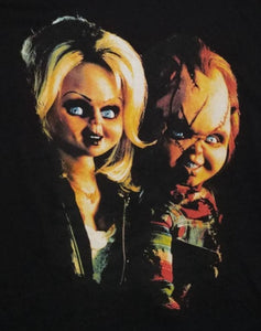 chucky tiffany adult-silkscreen t-shirt available from small-3xl unisex shirts tops movies horror adult apparel