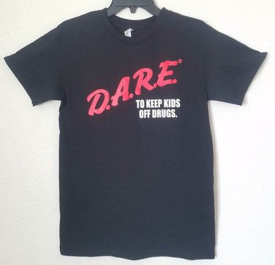 d.a.r.e. to keep kids off drugs adult silkscreen t-shirt available from small-2xl unisex shirts tops apparel adult dare program 80s