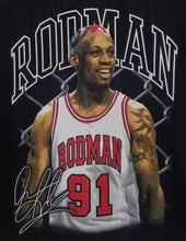 Load image into Gallery viewer, dennis rodman chicago bulls unisex silkscreen t-shirt available from small-3xl sports basketball apparel adult shirts tops
