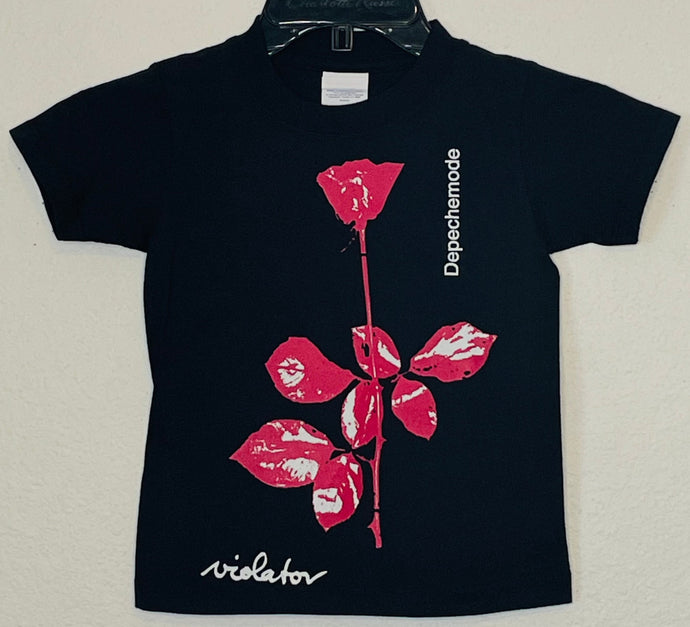 Depeche Mode Violator Youth Silkscreen Band T-Shirt. Unisex Kids Music Apparel. Available in sizes XS-XL youth from JB Accessories05                                                     