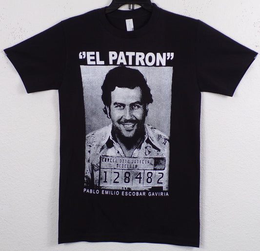 El Patron – Pablo Escobar Mugshot T-Shirt, Unisex Silkscreen, Available in Small-2XL