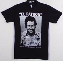 Load image into Gallery viewer, El Patron – Pablo Escobar Mugshot T-Shirt, Unisex Silkscreen, Available in Small-2XL

