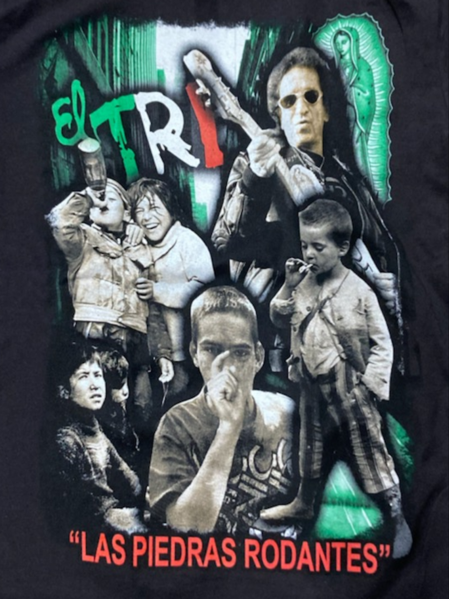 Black El Tri t-shirt featuring Las Piedras Rodantes design – Unisex Silkscreen