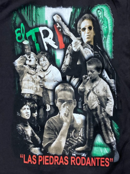 Black El Tri t-shirt featuring Las Piedras Rodantes design – Unisex Silkscreen