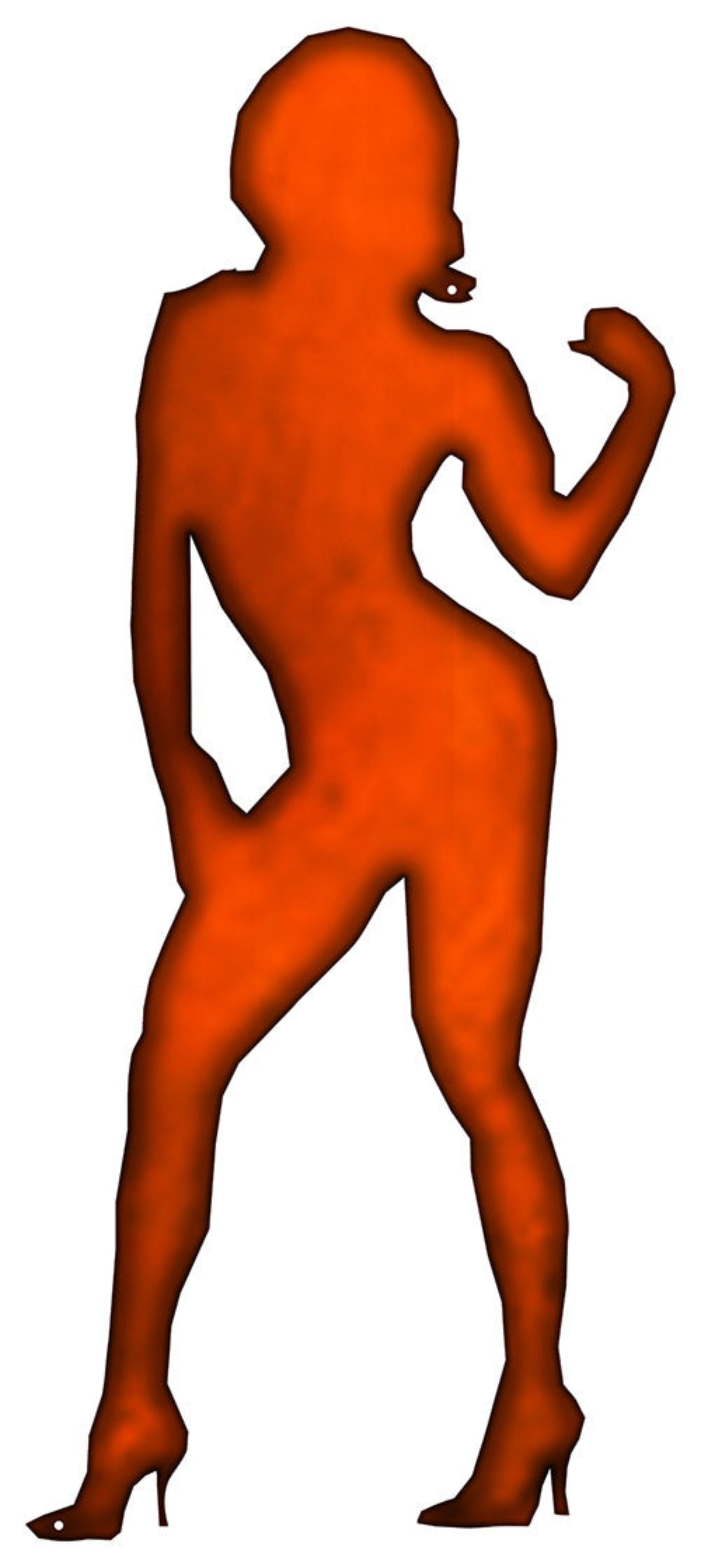 Laser-cut metal wall art of a female body builder in a bold pose, finished in warm copper for stylish gym, studio, or home wall décor.