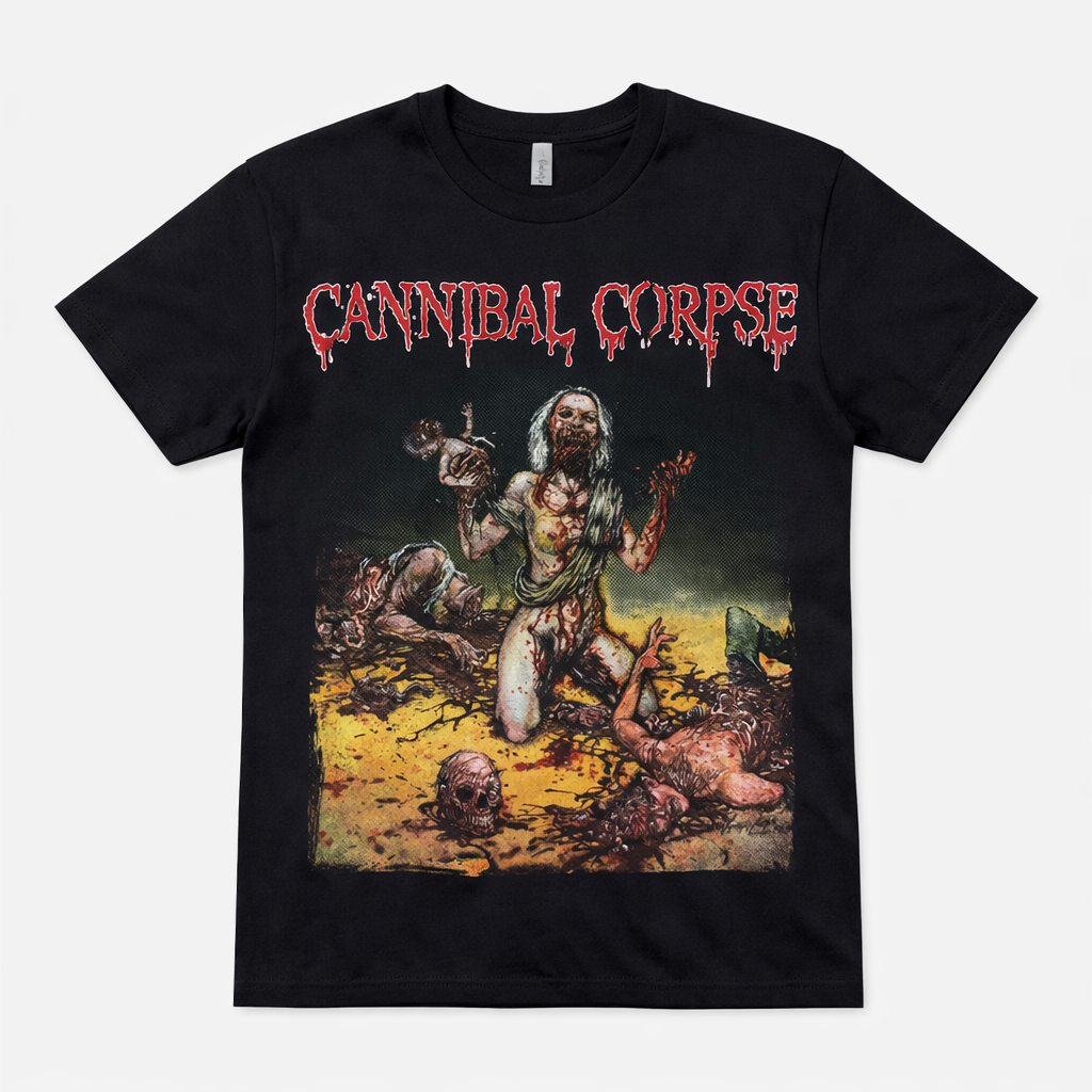 "Cannibal Corpse – Butchered at Birth" Adult Unisex Silkscreen Band T-Shirt. Small – 2XL.