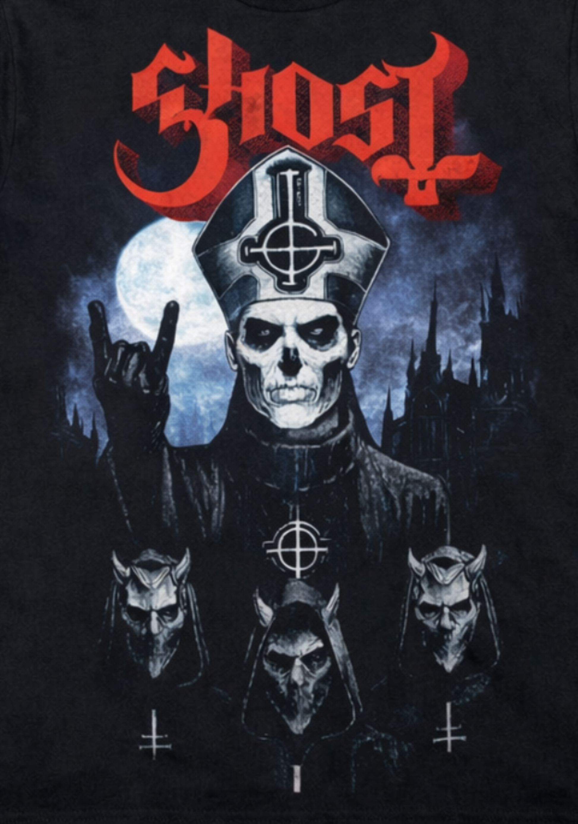 Ghost Papa Emeritus III unisex black metal band gothic graphic t-shirt sizes S-3XL