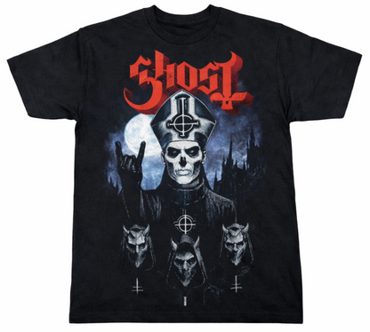 Ghost Papa Emeritus III unisex black metal band gothic graphic t-shirt sizes S-3XL