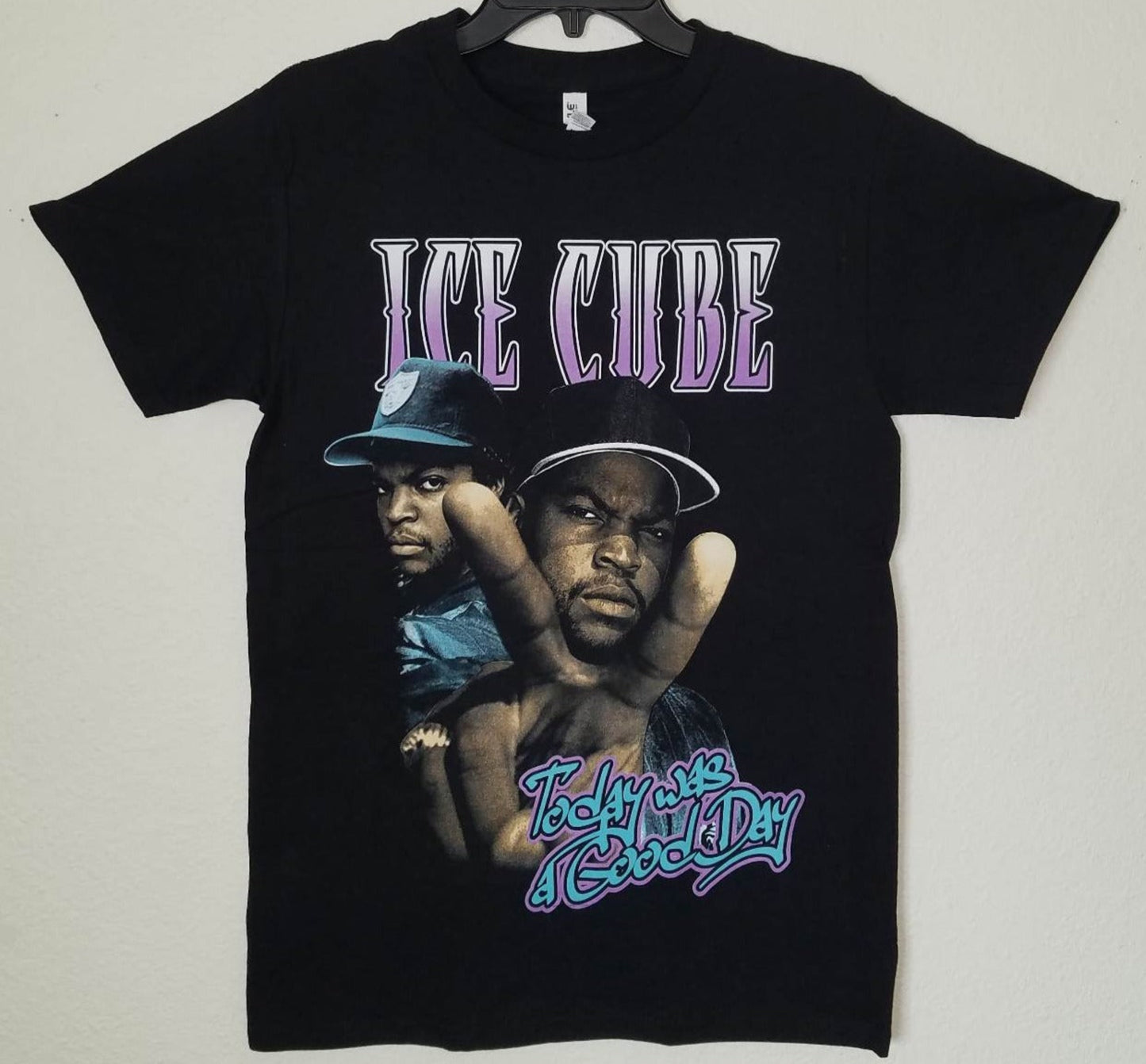 Ice Cube Today Was A Good Day peace sign unisex black graphic t-shirt hip hop rap apparel sizes S-3XL