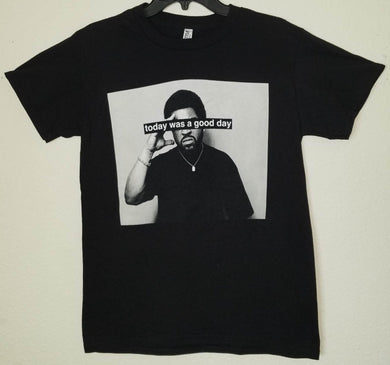 Ice Cube - Today Was A Good Day Unisex Hip-Hop/Rap Silkscreen T-Shirt in black, featuring bold graphic design, available in sizes Small-3XL.