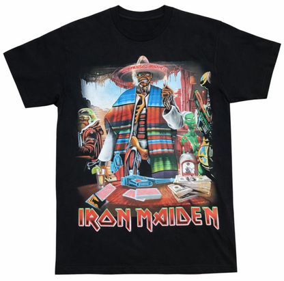 Iron Maiden Mexican Eddie Viva Mexico Cabrones band T-shirt black unisex heavy metal graphic tee sizes S-2XL