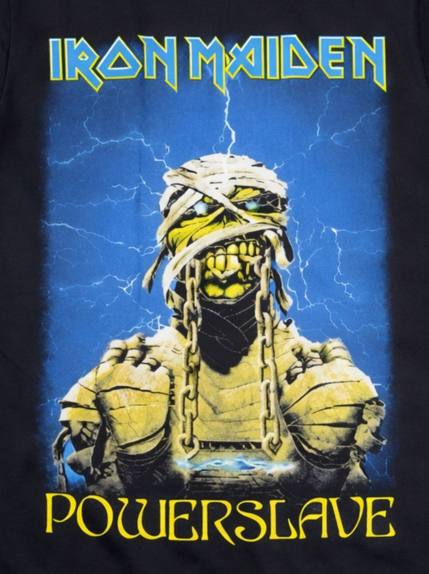 Iron Maiden Powerslave Eddie mummy unisex black graphic band t-shirt heavy metal album art S-3XL