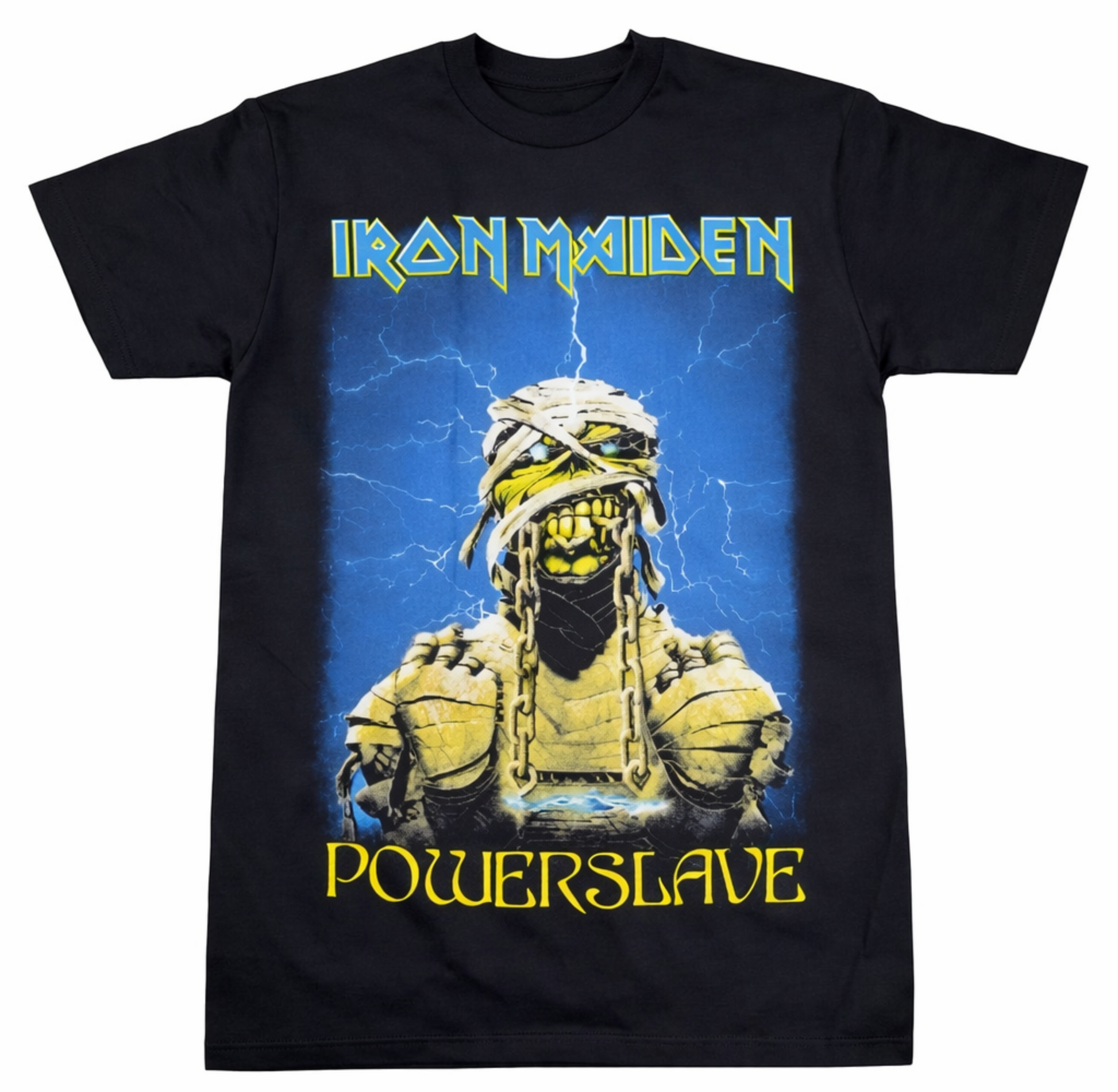Iron Maiden Powerslave Eddie mummy unisex black graphic band t-shirt heavy metal album art S-3XL