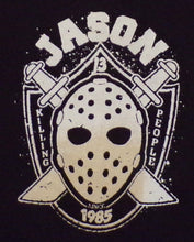 Load image into Gallery viewer, Unisex youth T-shirt featuring Jason Voorhees-inspired design. Perfect for young horror fans. Available in sizes XS-XL youth from JB Accessories05
