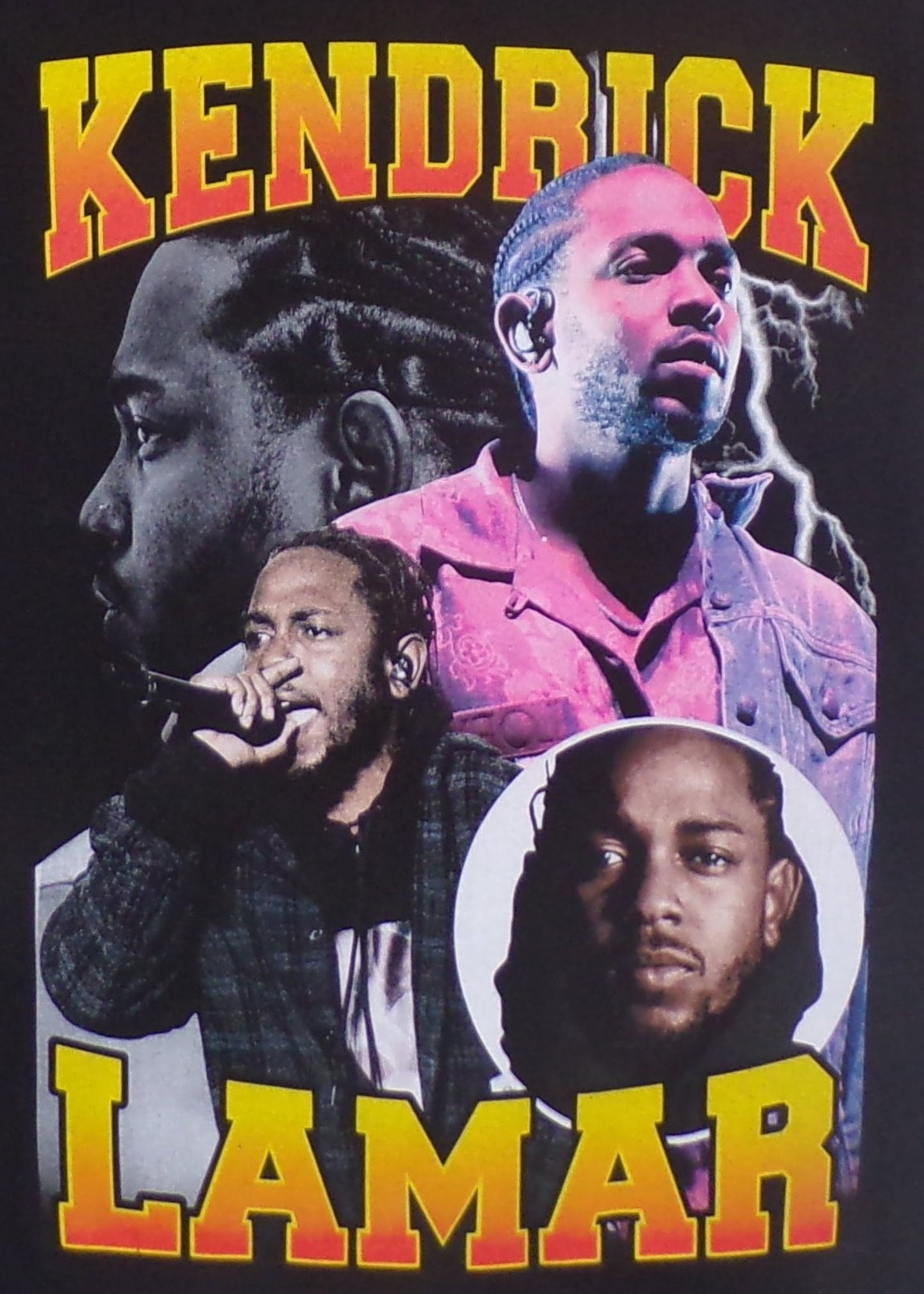 New ’Kendrick Lamar Collage’ Adult Silkscreen T-Shirt. Available From Small-3XL. - Unisex Short Sleeve Shirt
