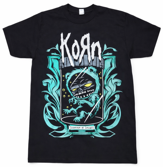 Korn Souvenir of Sadness graphic nu metal band t-shirt unisex black S-3XL