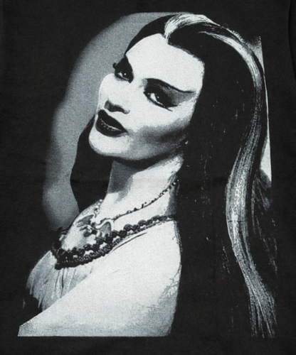 Lily Munster black and white portrait unisex horror t-shirt gothic The Munsters design sizes S-3XL
