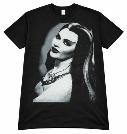 Lily Munster black and white portrait unisex horror t-shirt gothic The Munsters design sizes S-3XL
