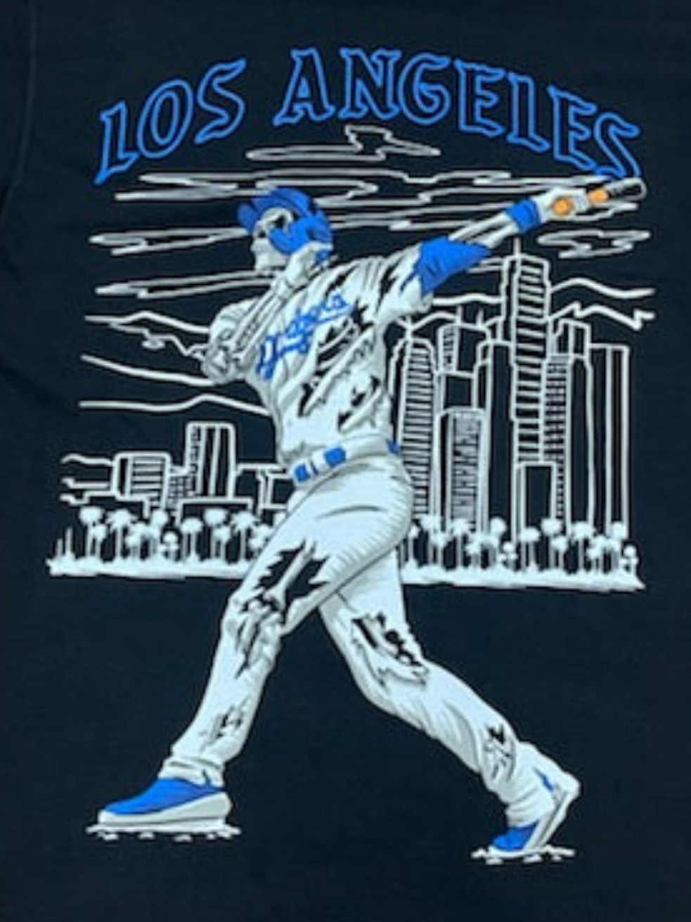 ’Los Angeles Dodgers - Homerun Swing’ Available From Small-3XL. - Men’s Short Sleeve Shirt