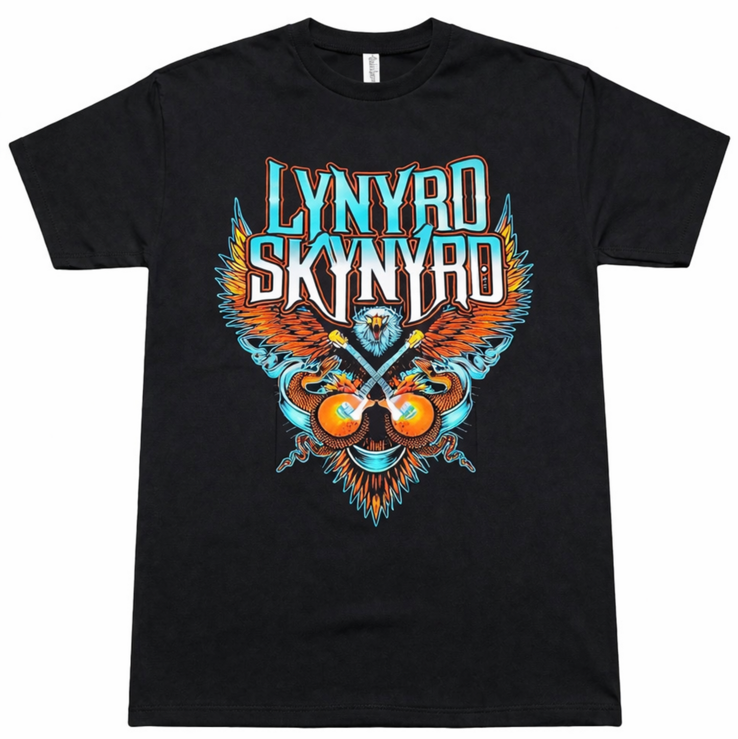 Lynyrd Skynyrd crossed guitars eagle unisex black graphic T-shirt southern rock band apparel sizes S-3XL
