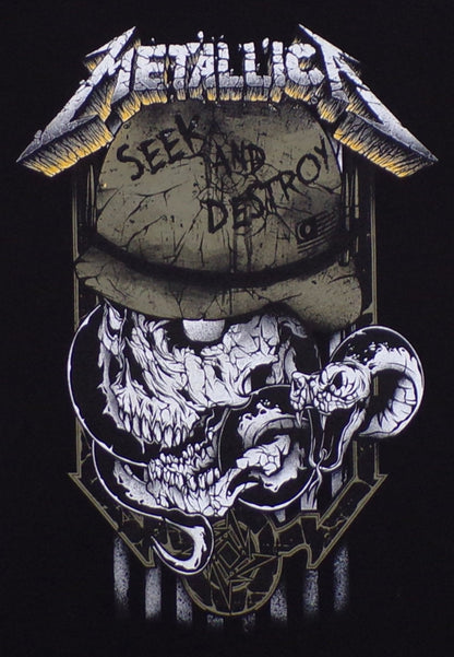 New ’Metallica - Seek And Destroy’ Adult Silkscreen T-Shirt. Available In Small-3XL. - Unisex Short Sleeve Shirt