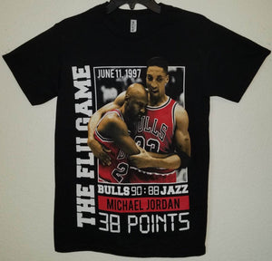 new michael jordan scottie pippen flu game unisex silkscreen t-shirt available from small-3xl women unisex sports men apparel adult shirts tops