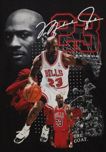 michael jordan the goat 23 adult silkscreen t-shirt available from small-3xl unisex apparel adult shirts tops"