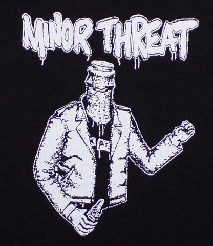 Minor Threat - Bottle Man Adult Unisex Silkscreen T-Shirt, Punk Rock Tee, Available in Small-2XL.