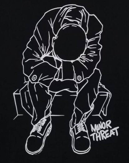 Minor Threat Bowing Head punk band T-shirt black unisex hardcore graphic tee sizes S-3XL