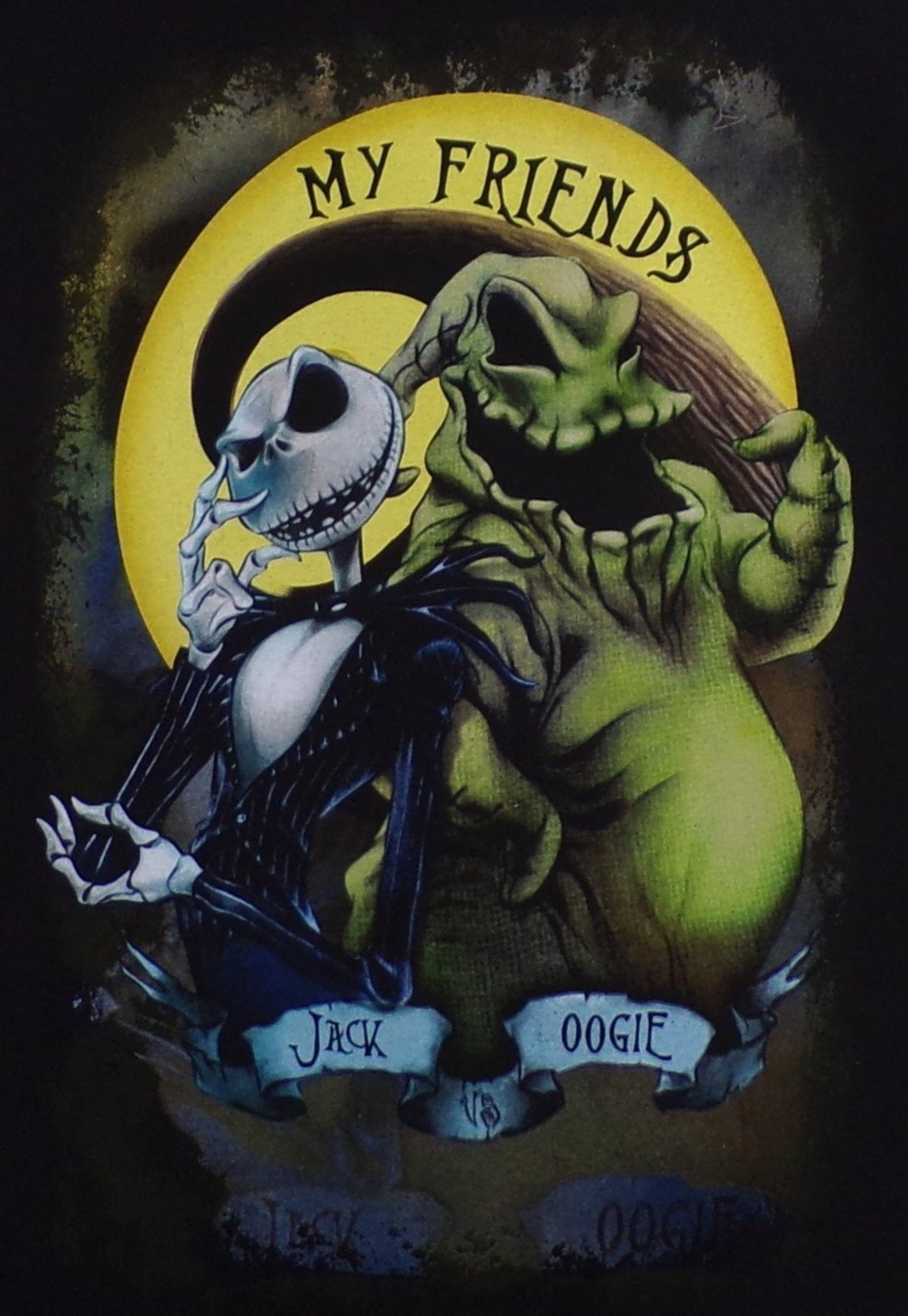 New ’My Friends Jack & Oogie’ Adult Silkscreen T-Shirt. Available From Small-3XL. - Unisex Short Sleeve Shirt