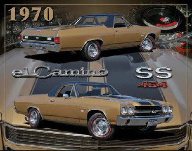New ’1970 El Camino SS 454’’ Man Cave Wall Décor Metal Sign. 15’’W x 12’’H. - Metal Sign