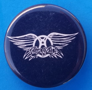 New Aerosmith Button Set Of Of 3 Fashion Buttons Are 1.25 Inches In Size. Set Includes 1. Aerosmith Logo On Black 2. Aerosmith Rocking The Joint Skull 3. Aerosmith Logo On White