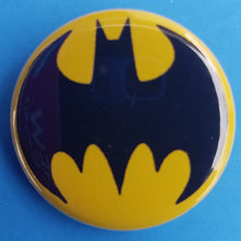 Load image into Gallery viewer, new batman button set of 8 fashion buttons are 1.25 inches in size 60&#39;s Cartoon Swinging Batman&amp;Robin Catwoman Side View Classic Yellow With Black Bat Classic Yellow With Red Logo Kids Batman &amp; Joker Vintage Cartoon joker Batwoman DCComics
