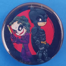 Load image into Gallery viewer, new batman button set of 8 fashion buttons are 1.25 inches in size 60&#39;s Cartoon Swinging Batman&amp;Robin Catwoman Side View Classic Yellow With Black Bat Classic Yellow With Red Logo Kids Batman &amp; Joker Vintage Cartoon joker Batwoman DCComics
