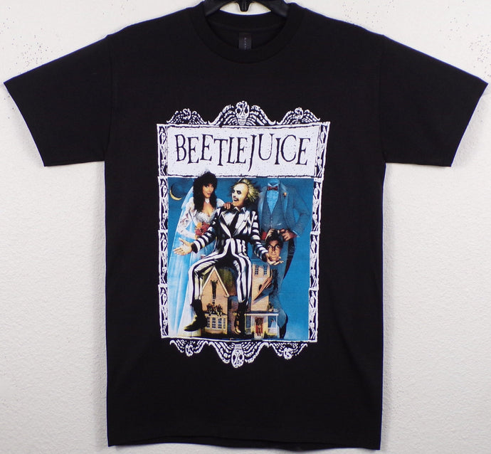 New ’Beetlejuice - 1988 Movie Cover’ Unisex Silkscreen T-Shirt. Available From Small-2XL. - Small - Men’s Short Sleeve