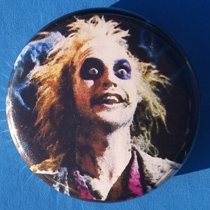 new beetlejuice button set of 5 fashion buttons are 1.25 inches in size Set Includes Beetlejuice Cartoon Wedding Beetlejuice Cementery Beetlejuice Movie Cover Beetlejuice Upclose With Long Hair Beetlejuice Upclose Short Hair