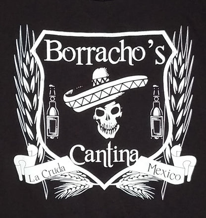 new borracho cantina men silkscreen novelty t-shirt great vacation holiday fashion available in small-3xl beer cerveza adult mexican style apparel adult shirts tops