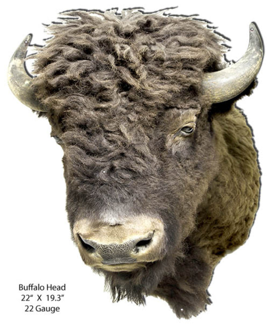 New ’Buffalo Head’ Laser Cut Out Animal Wall Art Metal Sign 19.3×24 - Laser Cut
