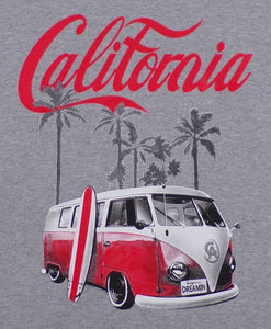 new California dreaming with vw bus men silkscreen t-shirt available in small-3xl apparel unisex adult shirts tops