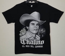 Load image into Gallery viewer, new chalino sanchez with truck men silkscreen t-shirt available from small-3xl mexican style mexico unisex shirts tops apparel adult music trucks
