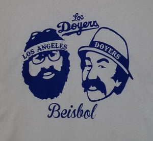 New ’Cheech & Chong - Los Doyers’ Unisex Silkscreen T-Shirt. Available From Small-2XL. - Men’s Short Sleeve Shirt