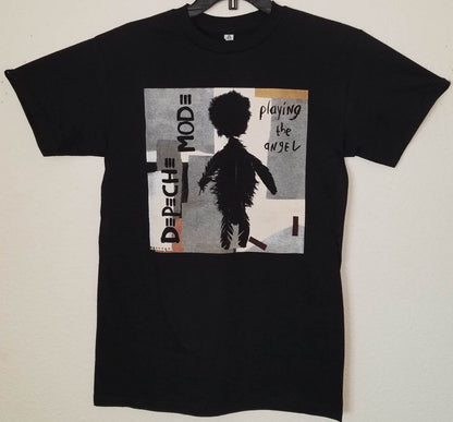 new depeche mode playing the angel men silkscreen t-shirt available from small-2xl unisex shirts tops music industrial apparel adult