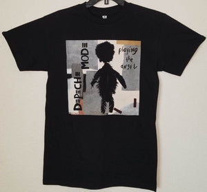 new depeche mode playing the angel men silkscreen t-shirt available from small-2xl unisex shirts tops music industrial apparel adult