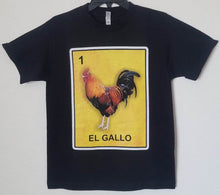 Load image into Gallery viewer, New ’El Gallo Rooster’ Loteria Style Men’s Silkscreen T-Shirt. Available From Small-3XL. - Small - Men’s Short Sleeve
