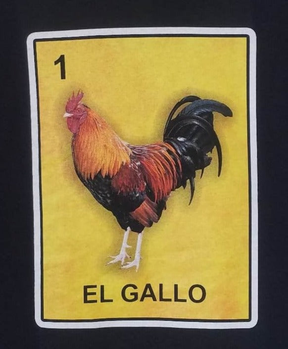 New ’El Gallo Rooster’ Loteria Style Men’s Silkscreen T-Shirt. Available From Small-3XL. - Men’s Short Sleeve Shirt