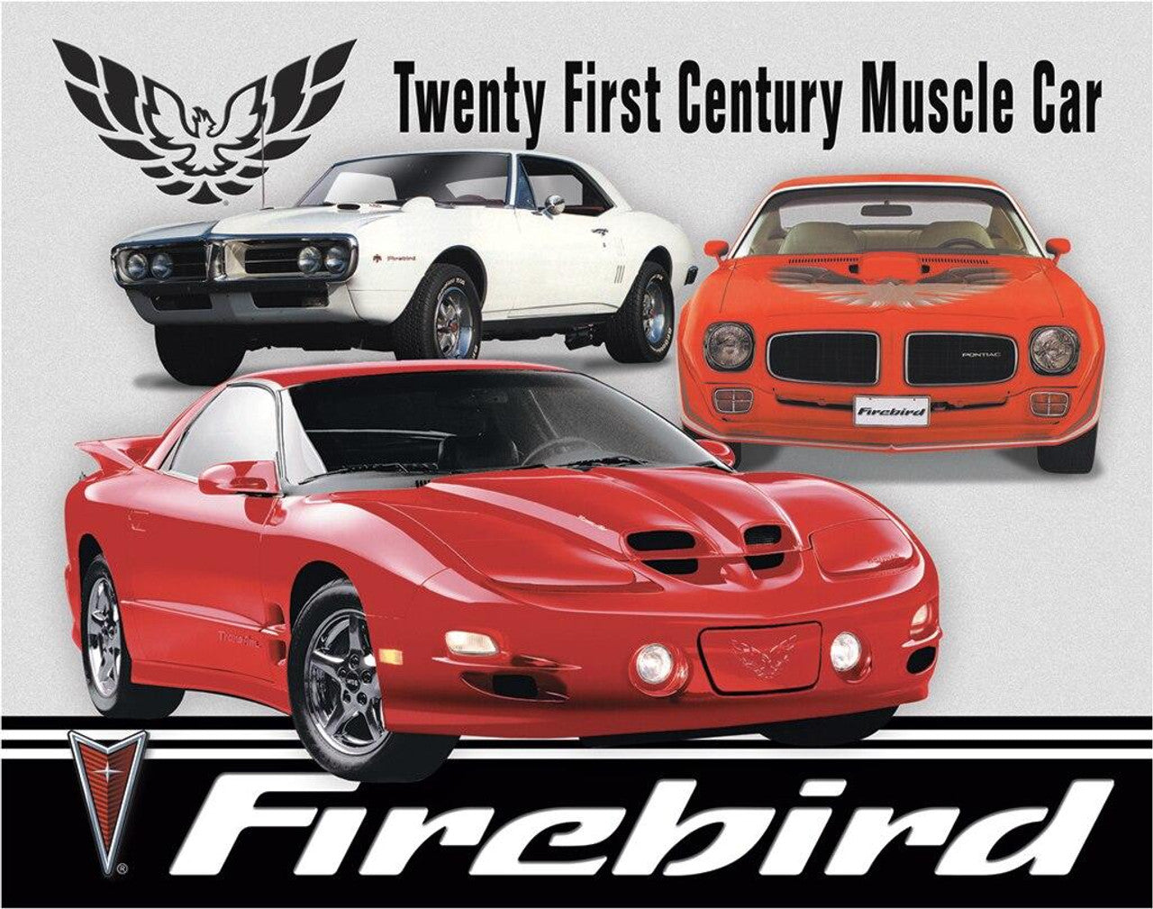 new firebird twenty first century muscle car pontiac firebird tribute metal sign 16width x 12.5height wall decor twenty first century muscle car pontiac general motors novelty